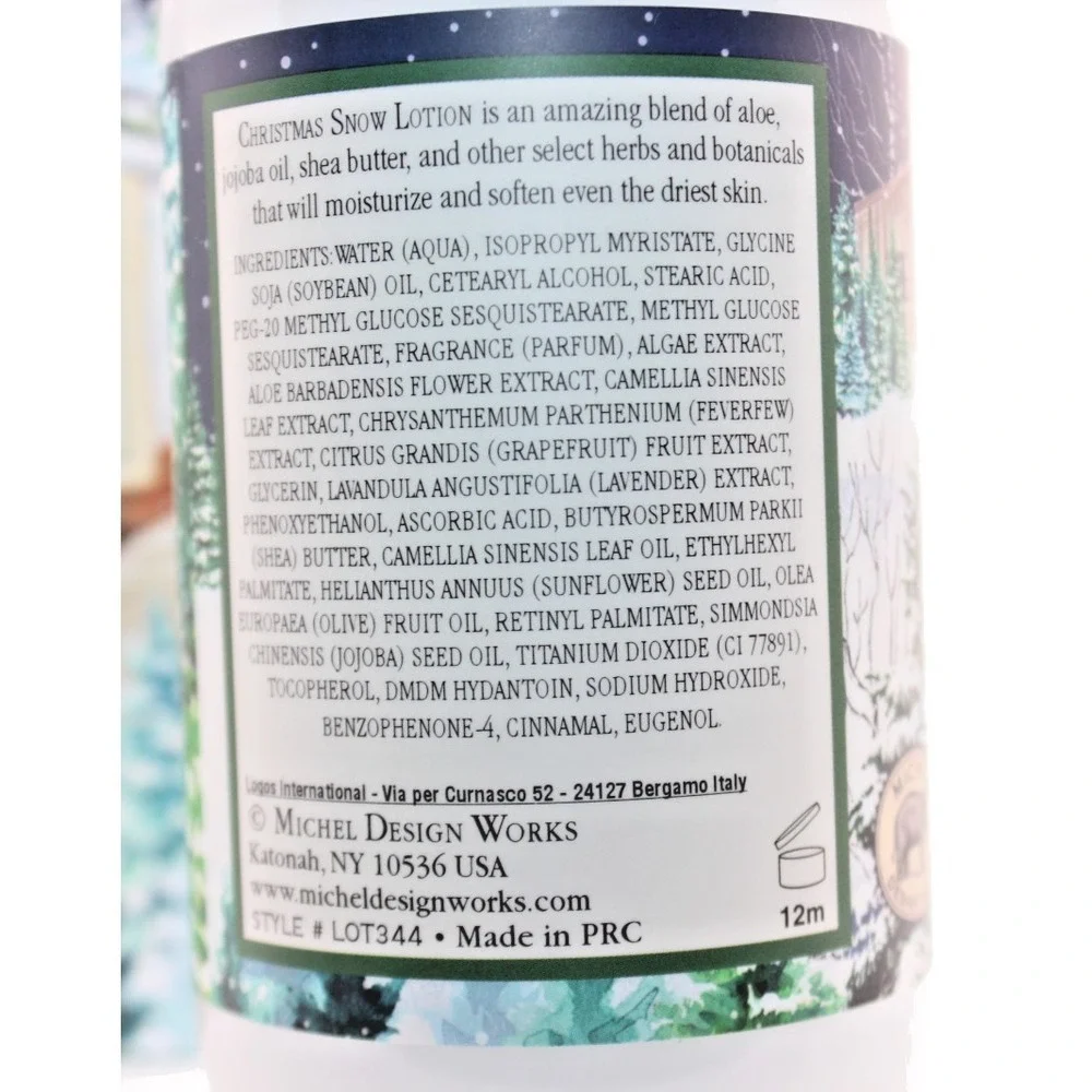 Michel Design Works Shea Butter Hand & Body Lotion Christmas Snow 8 oz Gift Box
